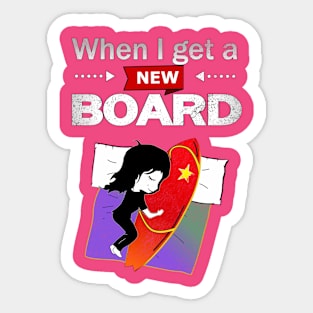 Surfing, Kitesurfing, Windsurfing, I Sleep with my Board Sticker